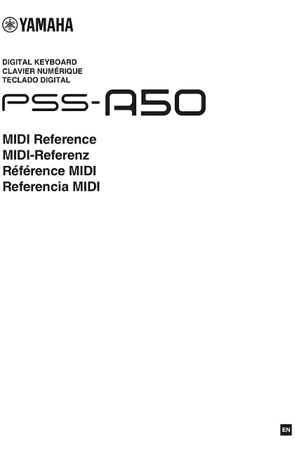 yamaha雅马哈PSS-A50 MIDI Reference
